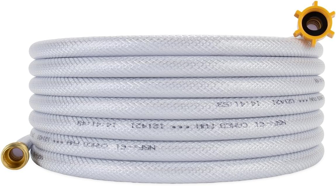Camco TastePURE 25-Ft - RV Drinking Water Hose - Contains No Lead, No BPA & No Phthalate - Features Reinforced Design & Crafted of PVC - 1/2” Inside Diameter, Made in the USA (22735) 1/2-Inch ID 25-Foot