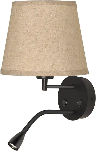 Lámpara de Pared Barcelona LED con Foco de Lectura Orientable para Dormitorio