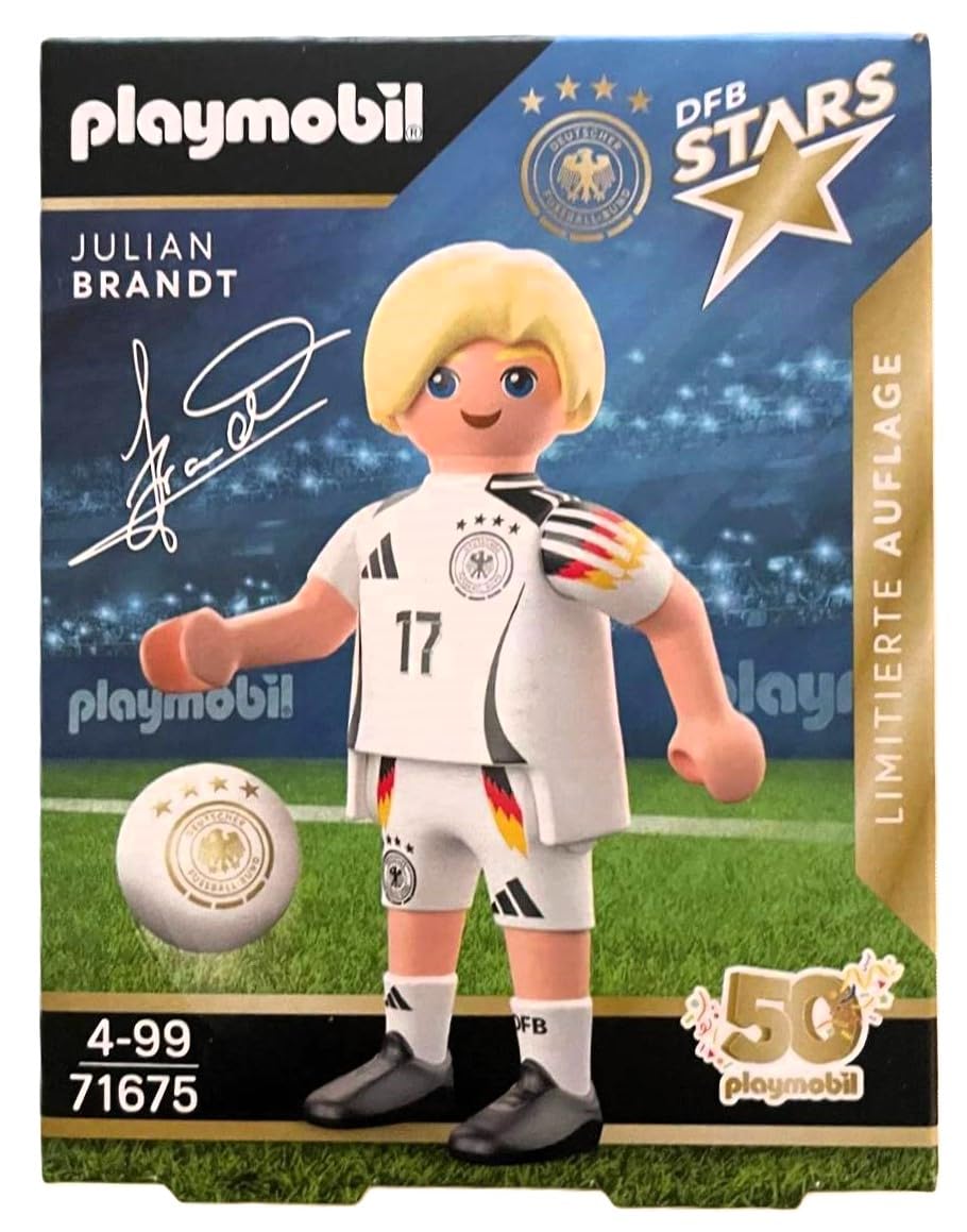 PLAYMOBIL DFB Stars Player Figures to Choose From - Limited Edition for Euro 2024 (71675 - Julian Brandt)