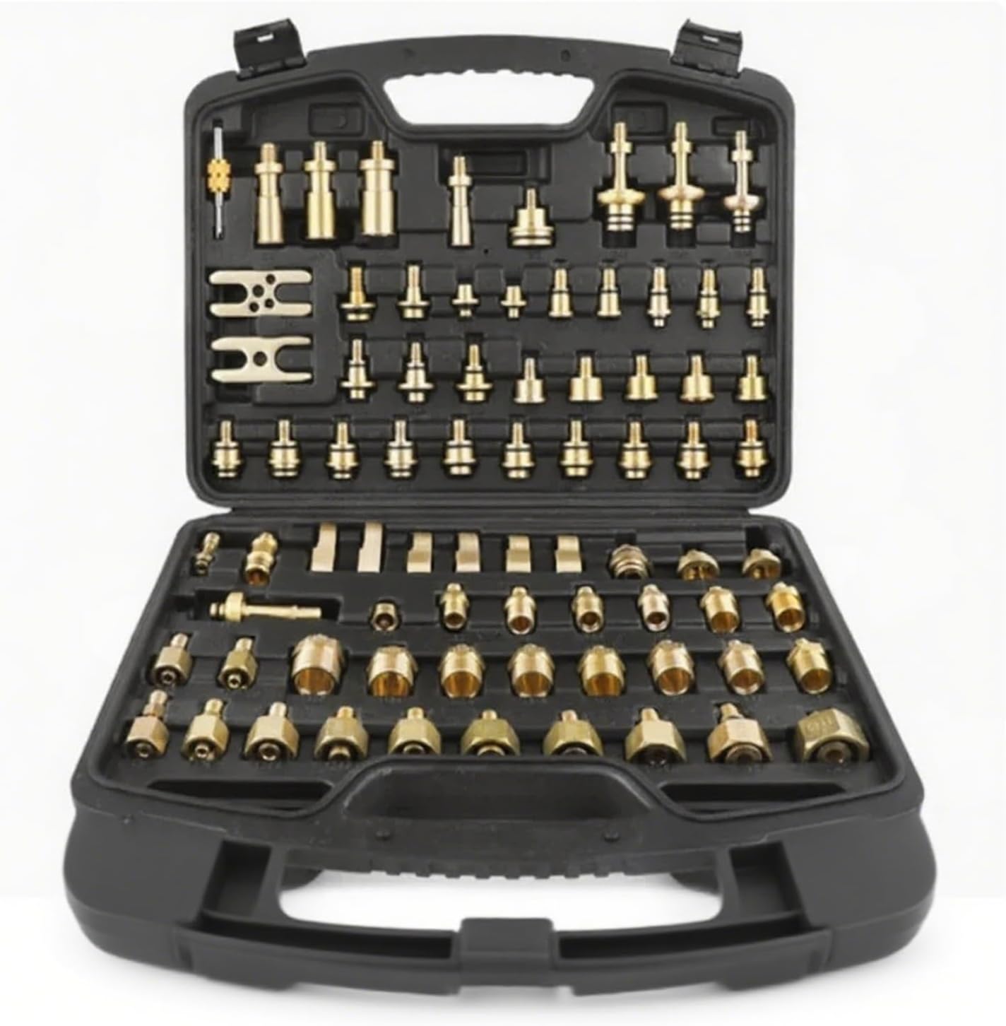 108PCS AC Air Conditioning Leak Detection and Repair Kit, Compatible for Commercial Vehicles, Leak Test Tool 6b(59 Piece Set)