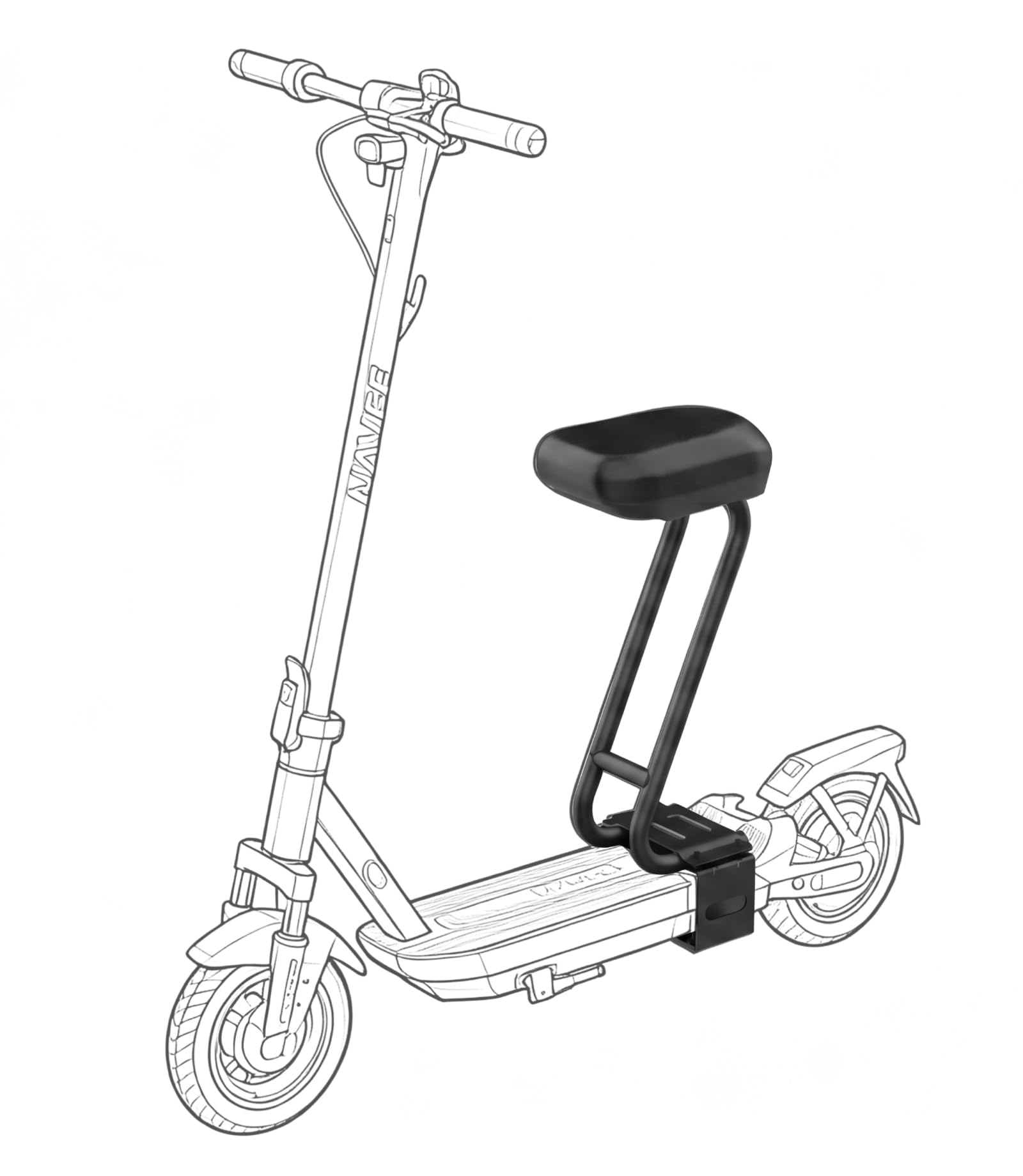 NAVEE Asiento eléctrico para patinete eléctrico GT3/GT3 Pro/GT3 Max/ST3/ST3 Pro, color negro