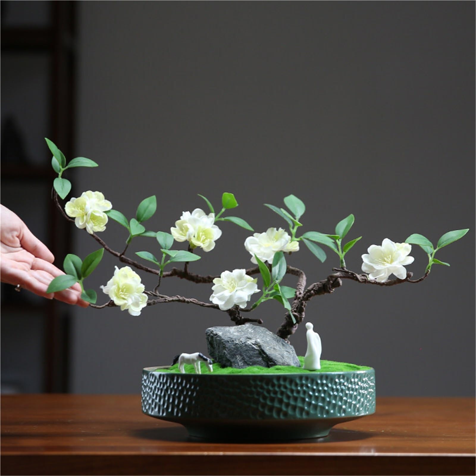 Bonsai Artificiale Bonsai artificiale: pianta finta in vaso Piante artificiali for esposizione desktop da interni Decorazioni simulate