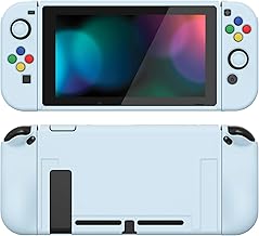 playvital ZealProtect Funda Protectora Suave para Nintendo Switch Accesorios Carcasa con Protector de Pantalla & Tapas de Agarre para el Pulgar & Pegatinas de ABXY Dirección Botón(Cielo Azul)