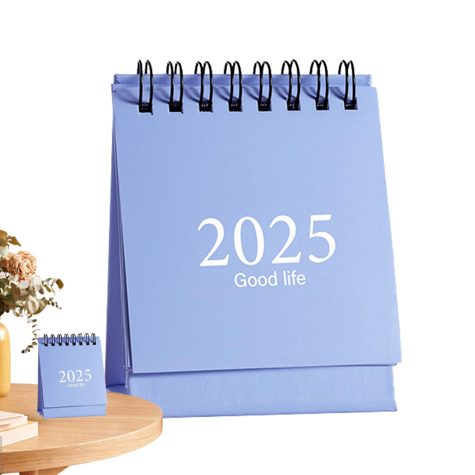Small Desktop Calendar | 360 Degree Page Turning Small Desk Calendar Flipping,2025 Flipping Calendar For Classroom, Portable, Small Desk Calendar Standing Flipping