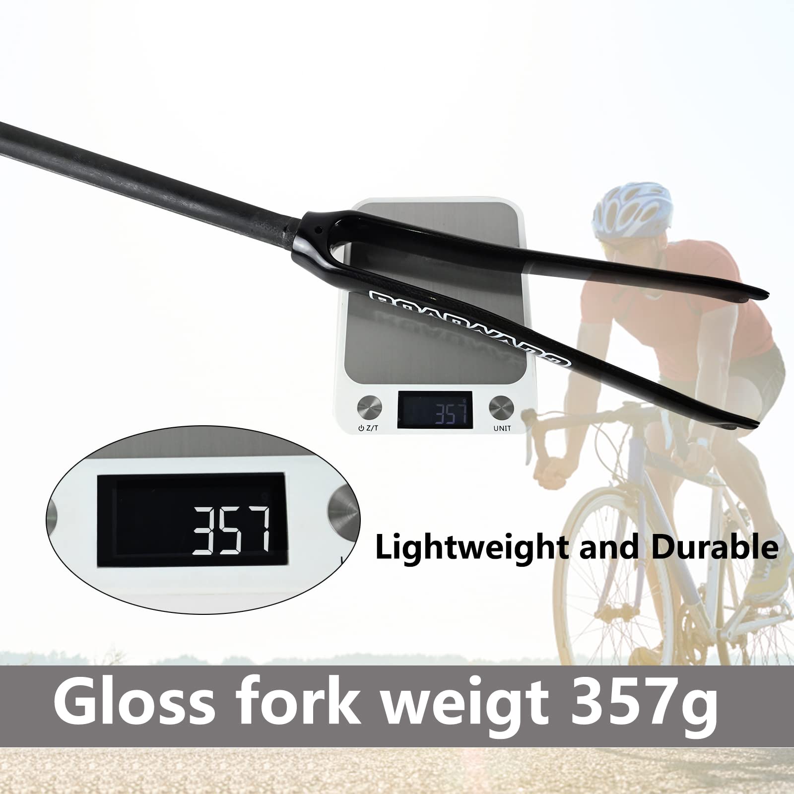 Fourche Carbone 12K Pour Vélo De Route/piste - 700C, Droit 25,4 Mm - Noire - Neuf