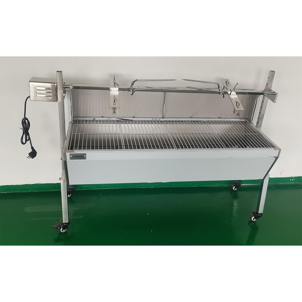 Grill rożnowy, w pełni automatyczny silnik 15 W, pojemność 29,9 kg, grill na węgiel drzewny rożen na kemping do kuchni na zewnątrz ognisko impreza