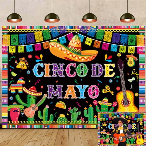 Fondo Fotográfico Cinco de Mayo 82x59 pulgadas miniatura 1