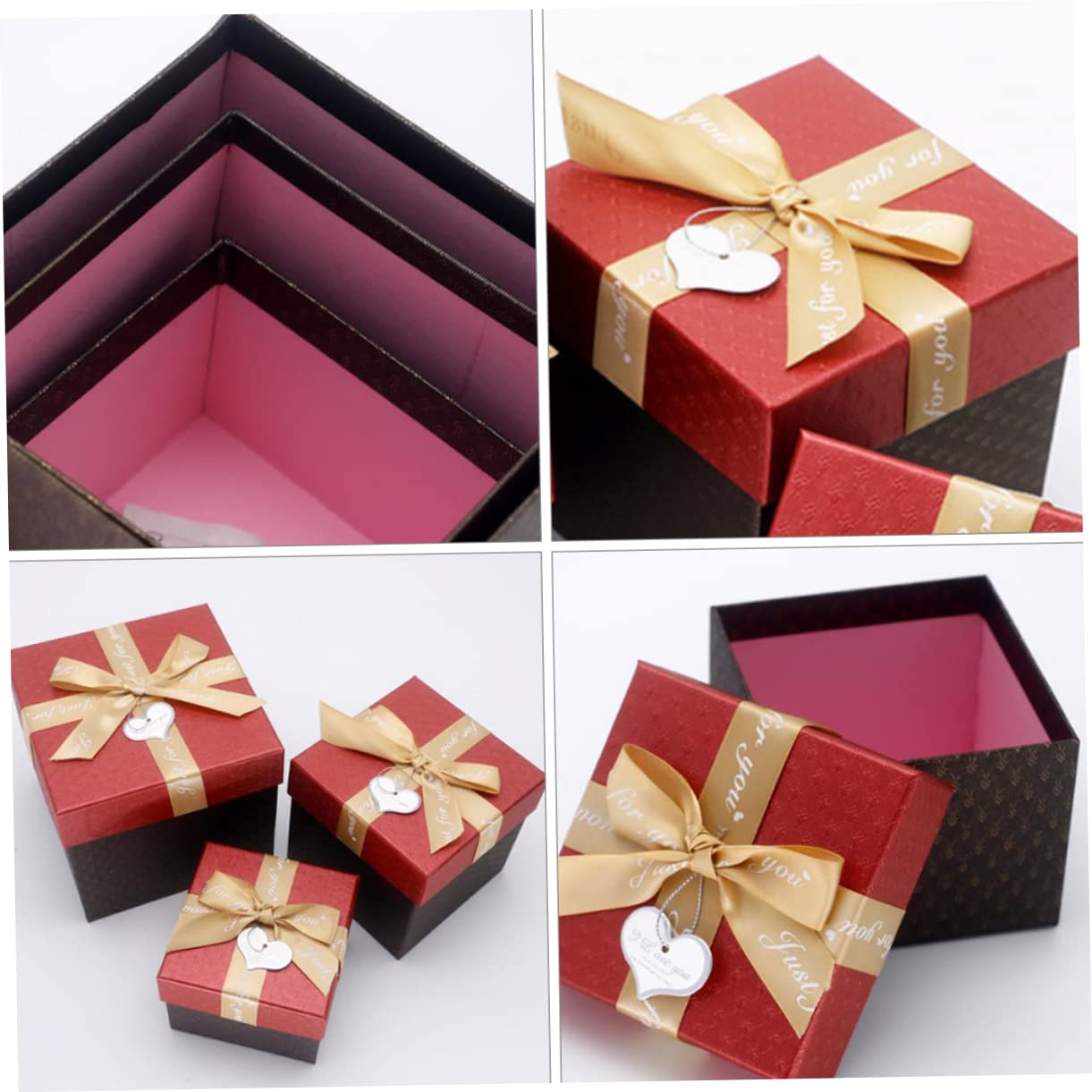 SOLUSTRE Conjunto De Caja De Obsequio Navideña Cuadrada Caja Para Dulces Para Empacar Dulces Para Embalaje Para Obsequio Para Usar Embalaje Eventos Especiales
