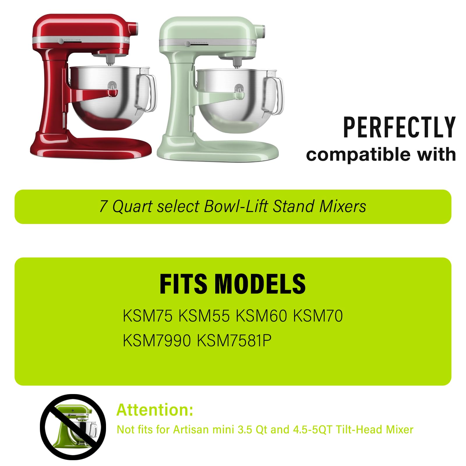 Amazon | 7QT ステンレススチールミキサーボウル Kitchenaidスタンド