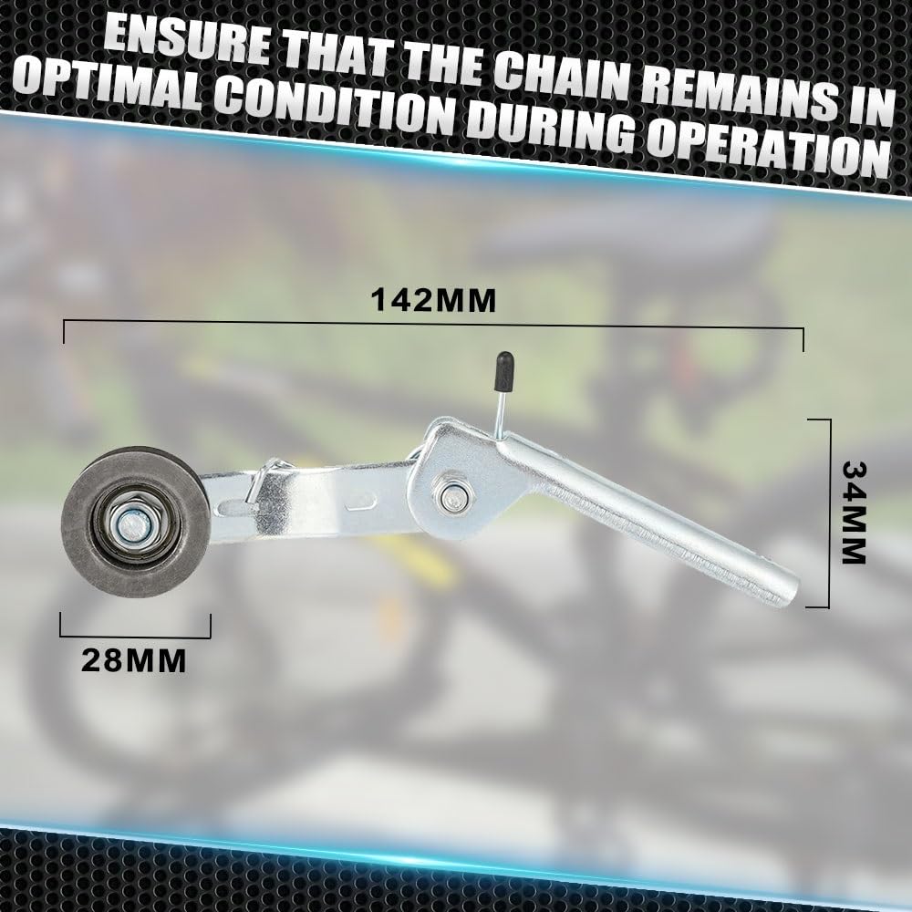 Motociclo Prote Della Catena Adatto per MX 350 Dirt Pit Bike Kit tendicatena in ferro Regolatore catena con strumento puleggia ruote guida Protezione catena paracatena per moto