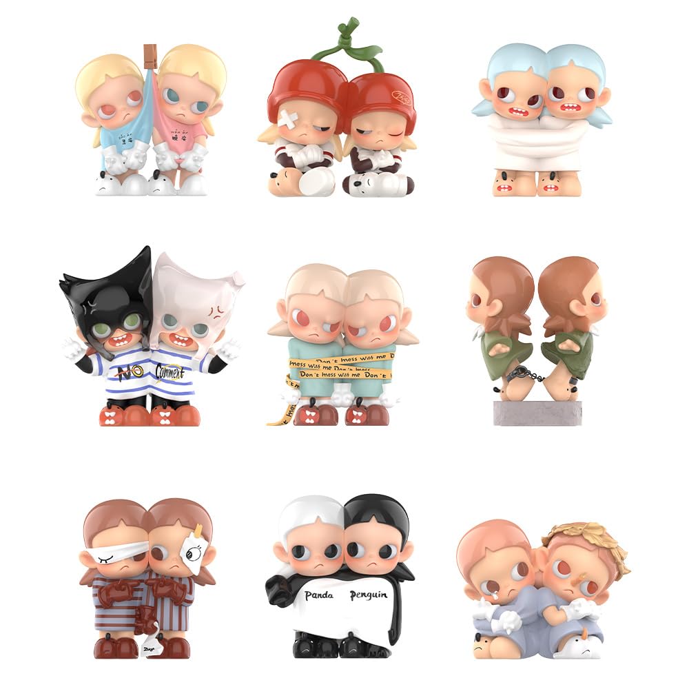 POP MART Zsiga Twins Series Figures Whole Set（9Boxes） 2.5 inches
