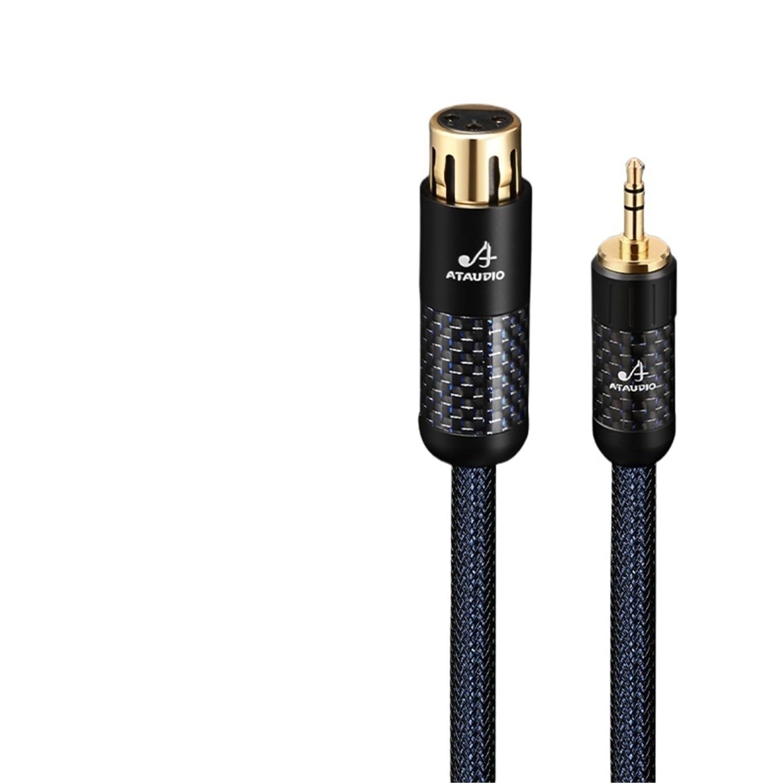 Kabel audio HiFi 3,5 na XLRR męski/żeński stereo jack 3,5 mm do XLRR zrównoważony mikrofon (1,5 m)