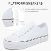SERNIAL Tenis de Plataforma de Lona para Mujer 5