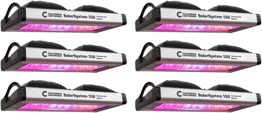 California Lightworks Solar System 550 LED Grow Light Fixture 400 watts Programmable Spectrum LED Commercial Lighting System Veg Bloom (6)