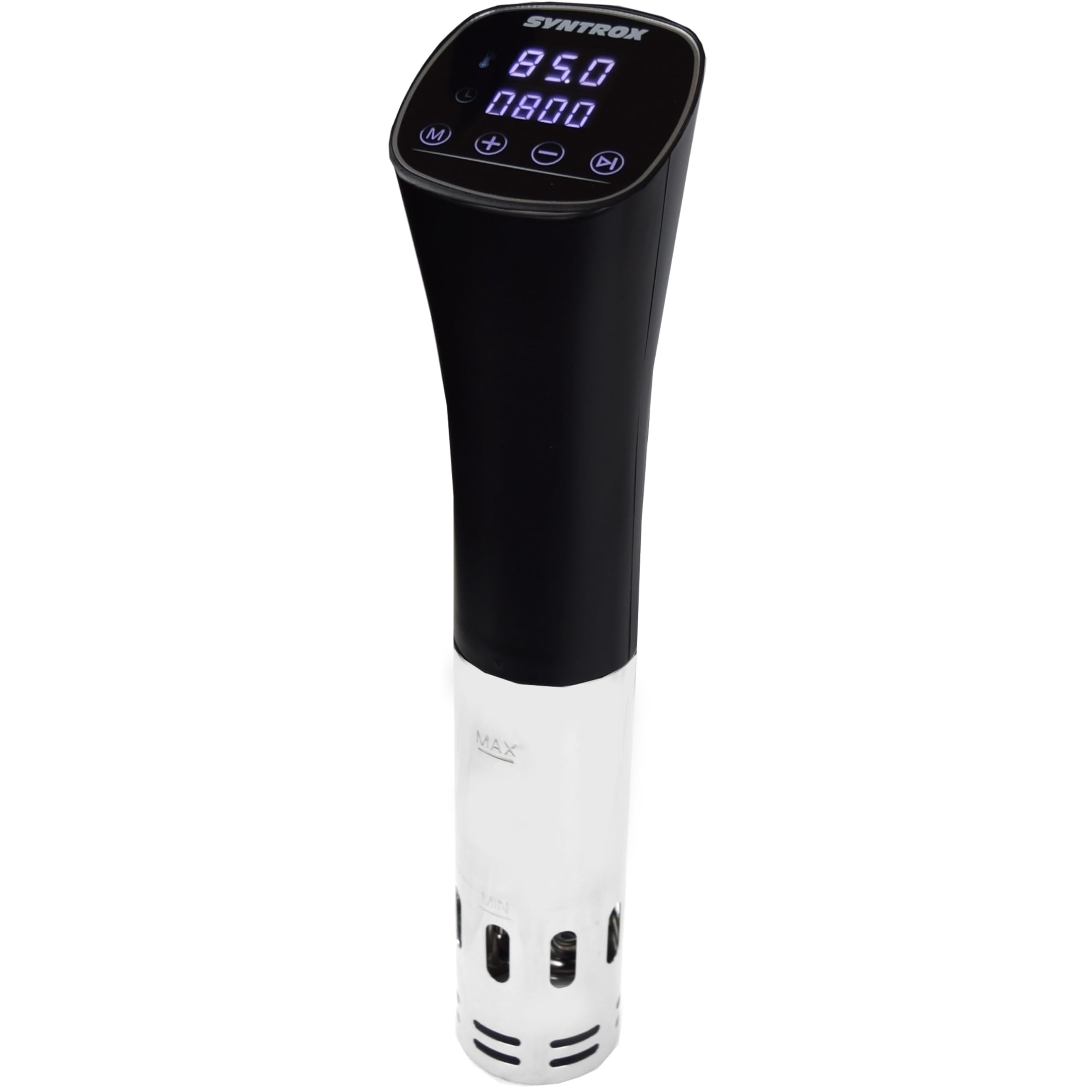 Syntrox Germany Sous Vide Stick | Garer | Stab | Kocher | Präzisionskocher | Kulambos, Küchengerät mit Timer, Niedrigtemperaturgaren, Edelstahl, 800 Watt