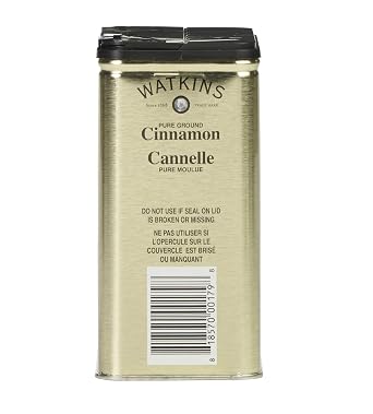 Watkins Gourmet Spice Tin, Pure Ground Cinnamon, 6 oz. Tin, 1-Count