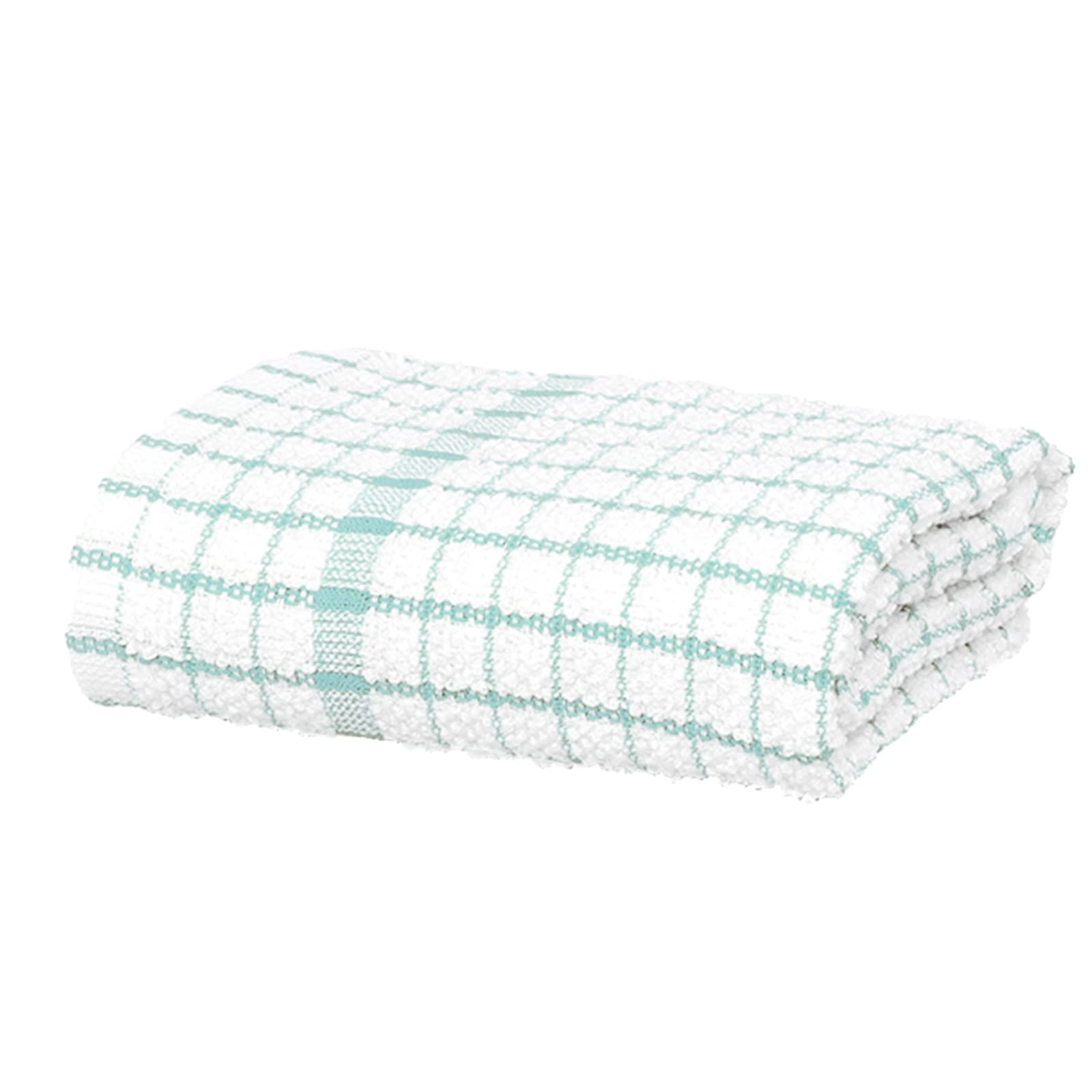 Fab-On Uk Seagreen Terry Tea Towels 100% Egyptian Cotton Flour Sack Waffle Weave Wonder Dry Super Soft And Absorbent Kitchen Cloths, Dish Cleaning Sand Bar Towel - 65X45 Cm