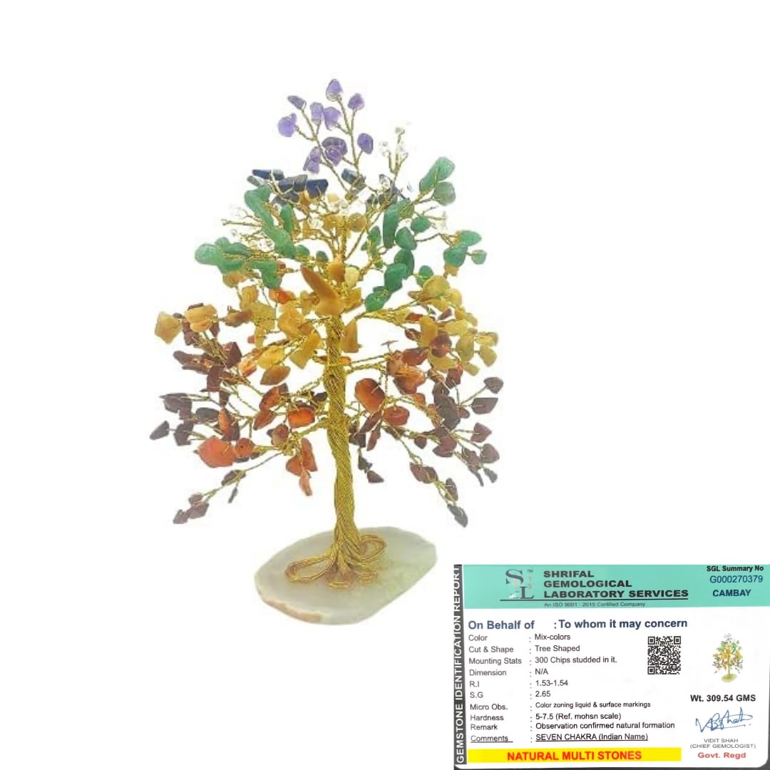 GOLDEN QUARTZ - THE CRYSTAL HUB - Certified 7 Chakra Natural Crystal Tree with Agate Slice with Certificate for Wealth & Prosperity Home Office & Shops 300 Beads Original for Vastu & Reiki Healing (B0BDFBLN39) Amazon Price History, Amazon Price Tracker