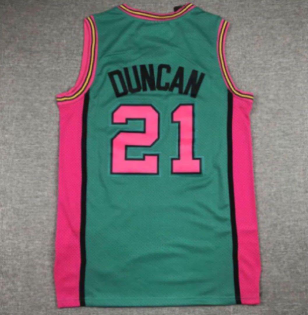 【極上刺繍】NBA スパーズ ダンカン ゲームシャツ マジェスティック 21 Amazon.co.jp: NBAスパーズ21番ダンカンレトロ刺グリーンの