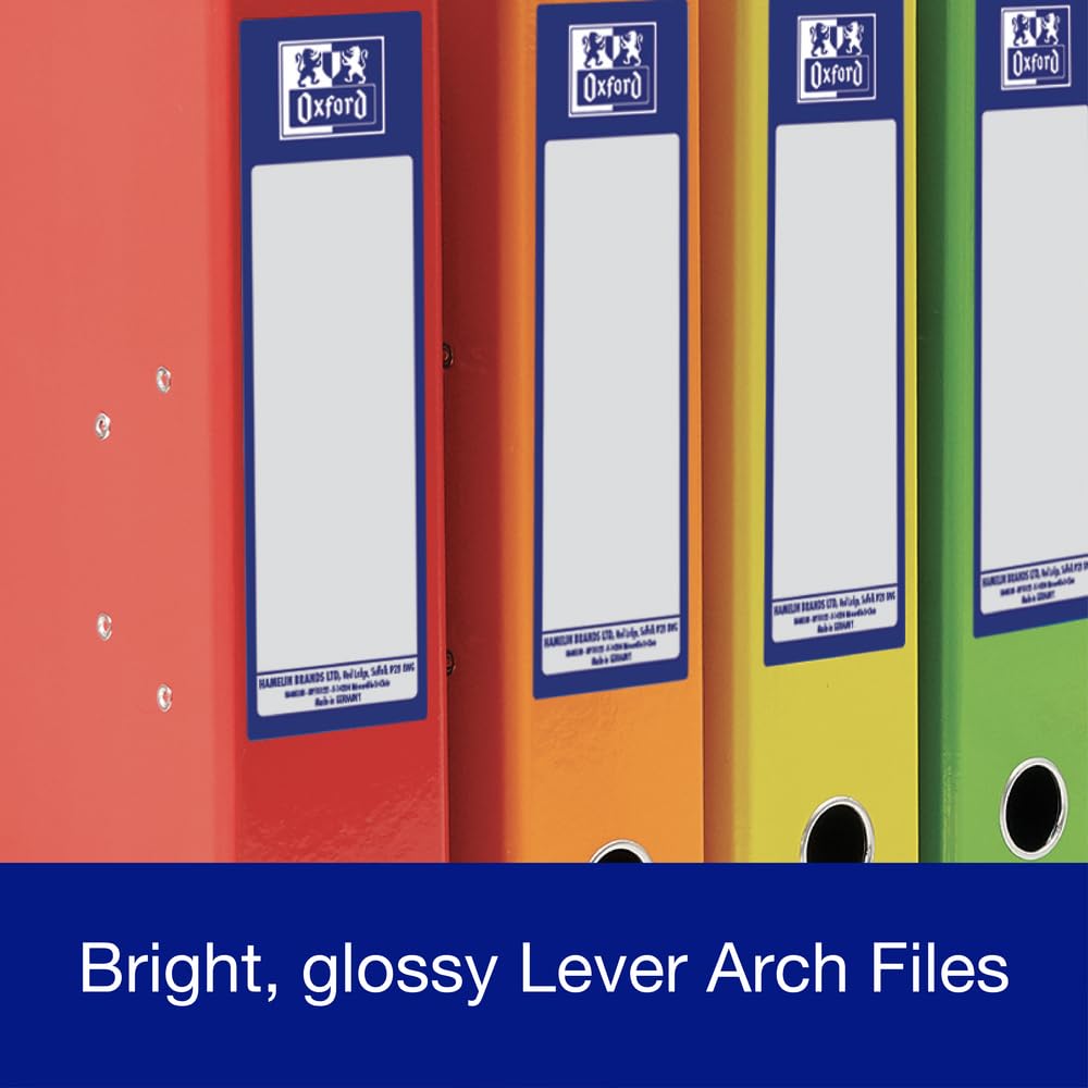 Oxford Premium A4 Lever Arch File, Charcoal Black Single Folder, Heavy Duty - Image 3