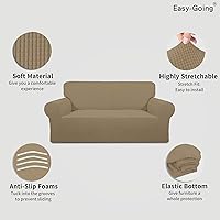 Vista 98 de Easy-Going - Funda elástica para sofá, 1 pieza, protector de muebles, suave, con parte inferior elástica, para niños, tela de jacquard de poliéster