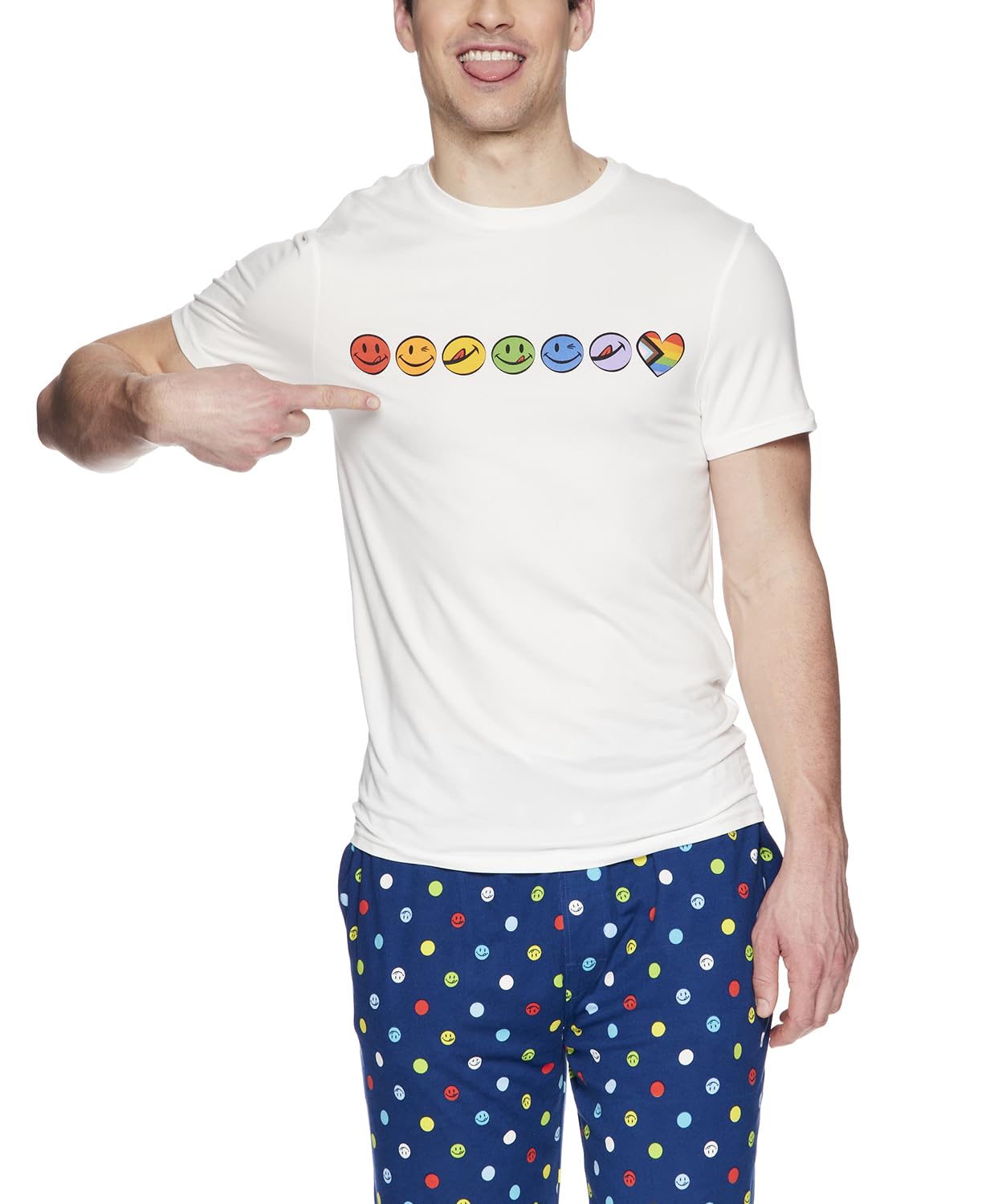 JOE BOXER Men's Graphic Tee - Classic T-Shirt (White Out, Large)
