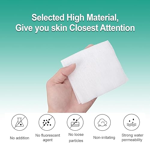 Miniatura 2 de 2000 almohadillas de gasa Capra de algodón de alta calidad, 4 capas, 2 x 2, esponjas de gasa absorbentes no tejidasno estériles, ideales para