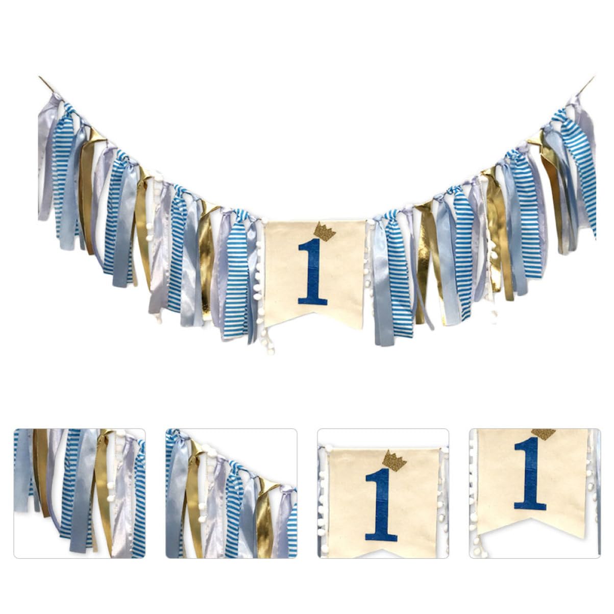 UKCOCO Trona De Bebe 3 Piezas De Banner De Cumpleaños para Tirar Silla para Silla para Pastel De Cumpleaños Adorno De Pastel Banderines De Cumpleaños Adorable Banner