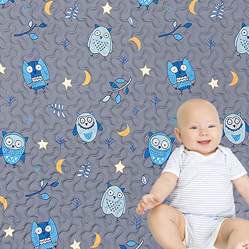 Image of MatLeya Machine Washable Baby Floor Play Mat 50x50”, Non Slip One-Piece Baby Crawling Mats for Tummy Time, Portable Playpen Mat Playmat for Babies Infants and Toddlers