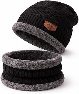Fitness Mantra Winter Woolen Beanie Cap & Muffler for Men & Women| Beanie Cap| Winter Clothing Set| Woolen Topaa| Winter Cap| Head & Neck Warmer| 1 Set|