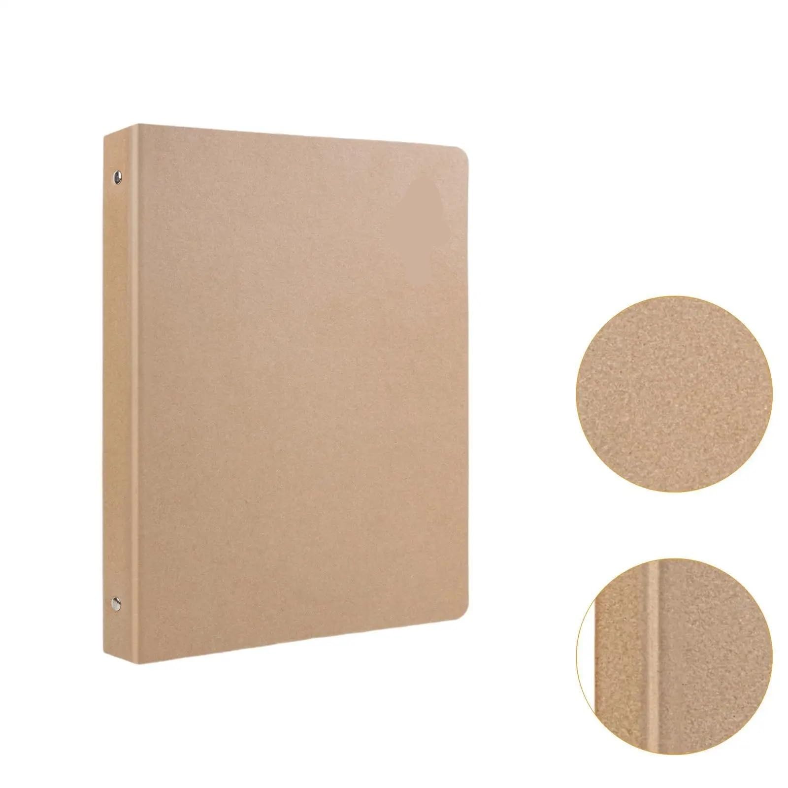Archivador de hojas música A4, protectores transparentes multiusos para Partituras, Archivos(Brown 30 Inner Pages)