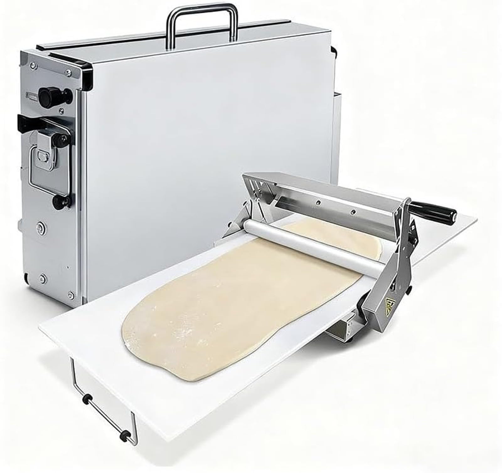 Folding Dough Sheeter Machine, Manual Dough Roller with Adjustable Thickness, Sheeter Boards for Pizza, Croissants, Pastry Fondant Table Top Design(TYP300)