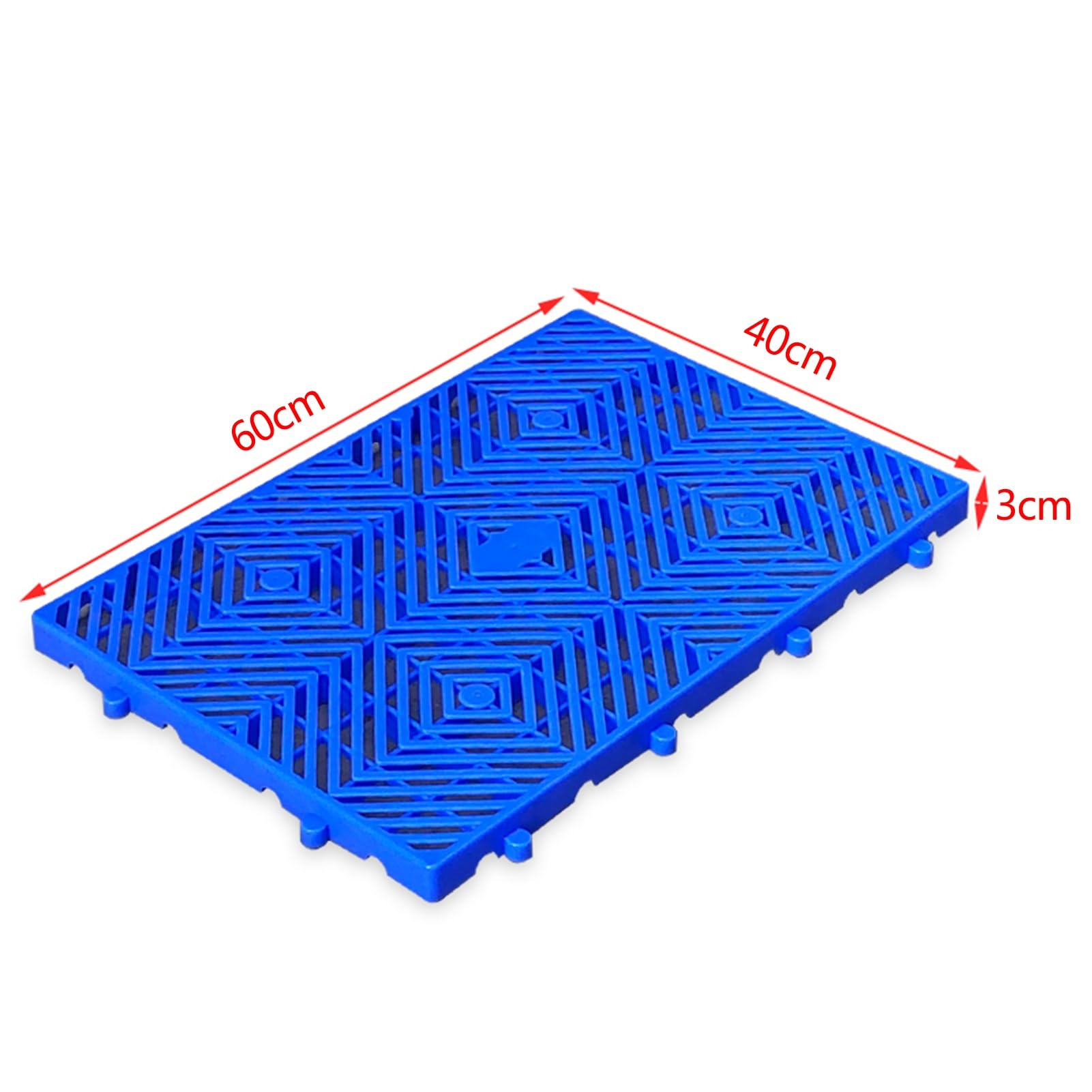 Pallet in plastica per lo stoccaggio, Pallet di plastica blu varie dimensioni