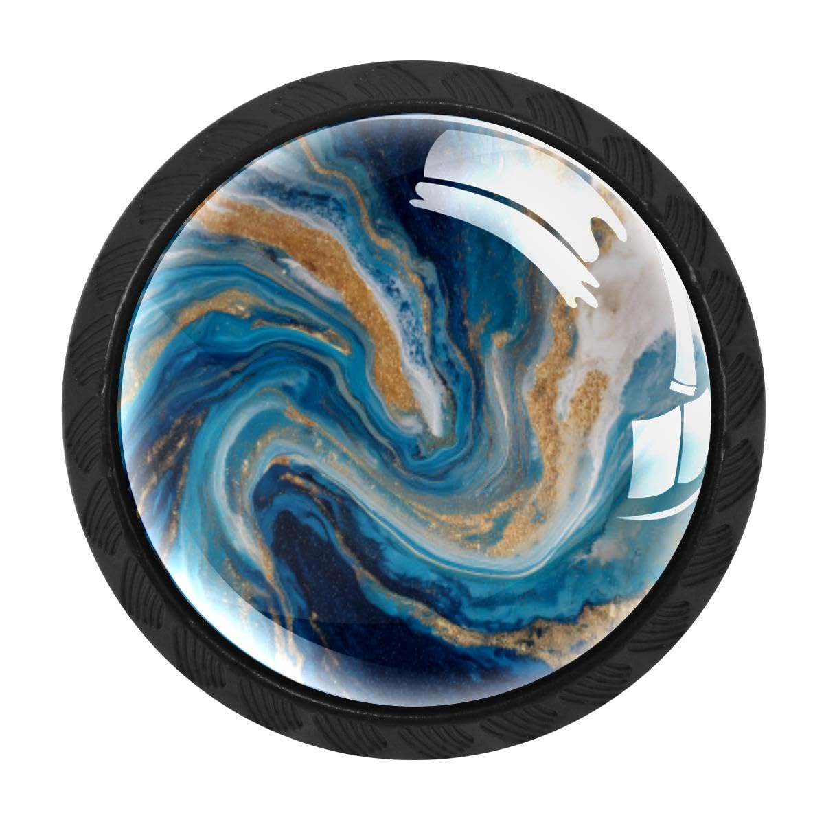 Heoeh Multi 4 4 Pcs Kitchen Cabinet Knobs, Blue Gold Marble Drawer Knobs Dresser Handles