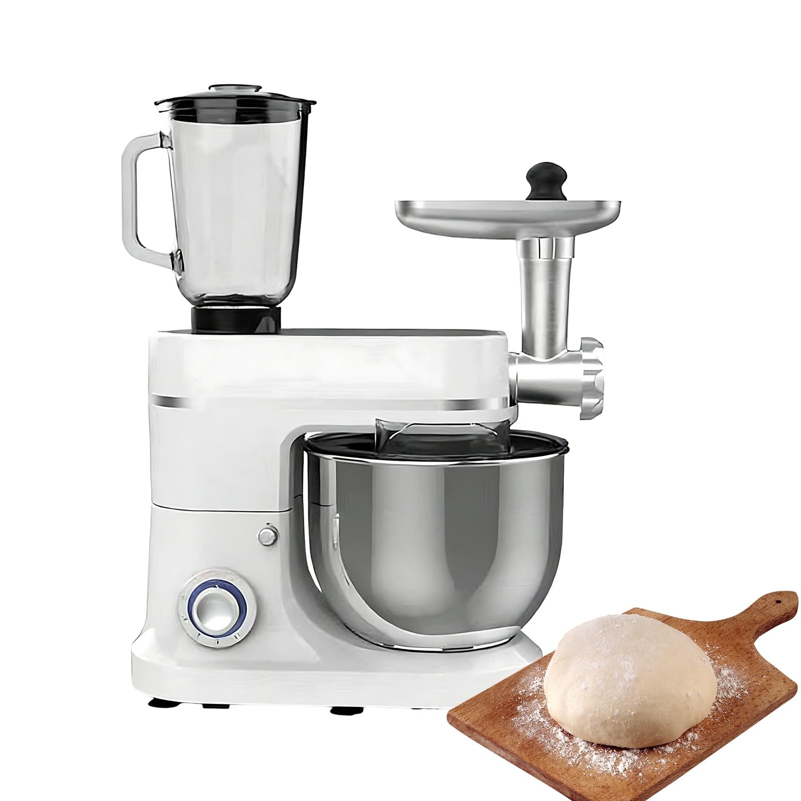 Robot Kuchenny z Blenderem Robot Kuchenny Elektryczny 1500W Mikser Stojący 10L Misa Stal Nierdzewna Metalowa Maszynka Do Chleba Ciast Gotowania