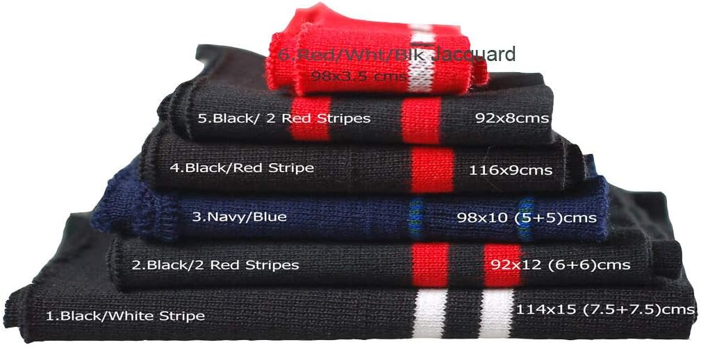 Knit Rib Cuff Waistband with Stripes Trimming, Bomber Jackets Ribbing Welt and Neck Band Ribs for Jackets, Bombers or any Apparel Garments Edging. Black/ 2 Red Stripe, 92x12, 2 Pieces