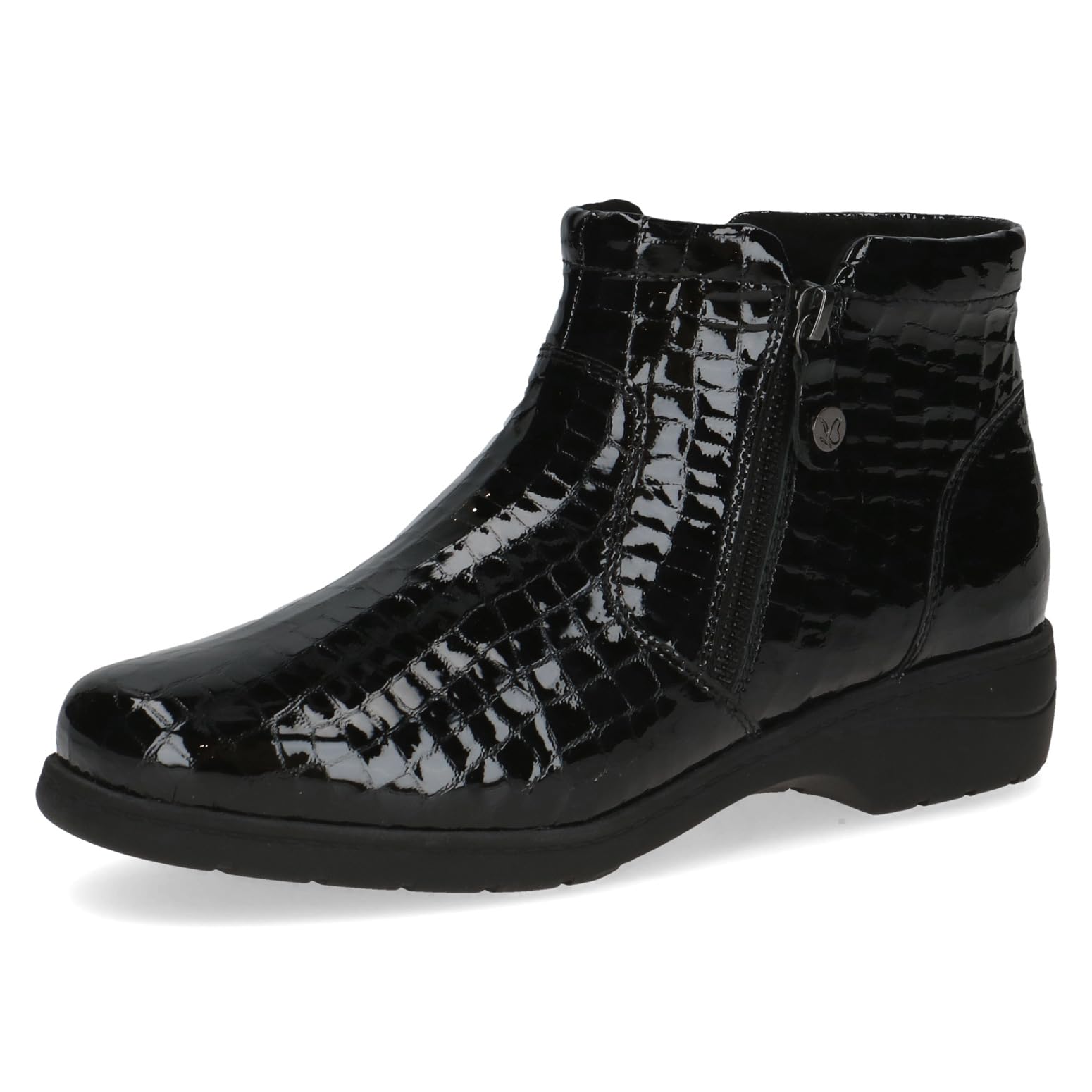 CAPRICE Women Damen 9-25460-45 Fashion Boot, Black Croco, 4 UK