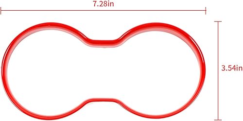 Miniatura 2 de JeCar Funda decorativa para portavasos interior rojo Challenger para Dodge Challenger 2015-2023, accesorios interiores