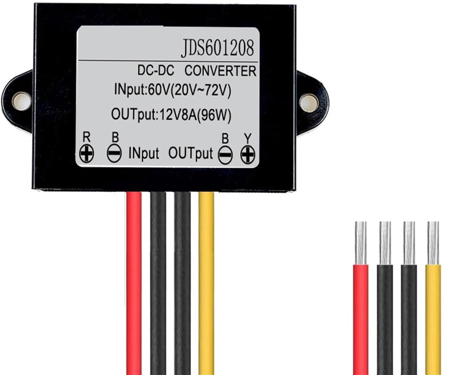 Régulateur de tension 36V 48V 60V à 12V 8A pour appareils de bord