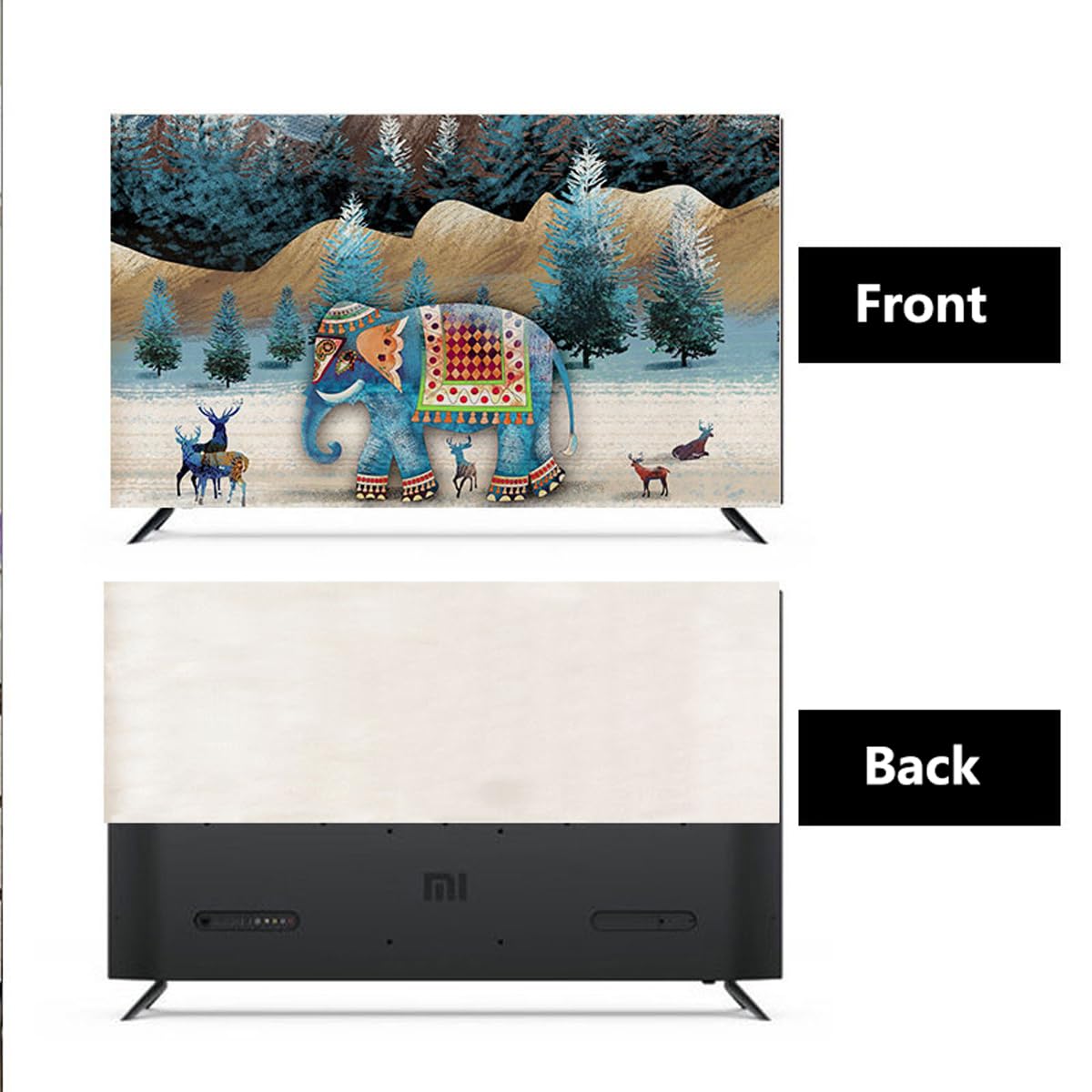 TV da esterno, Copertura antipolvere schermo in tessuto liscio televisione/computer(C,47 50in(116x67cm))