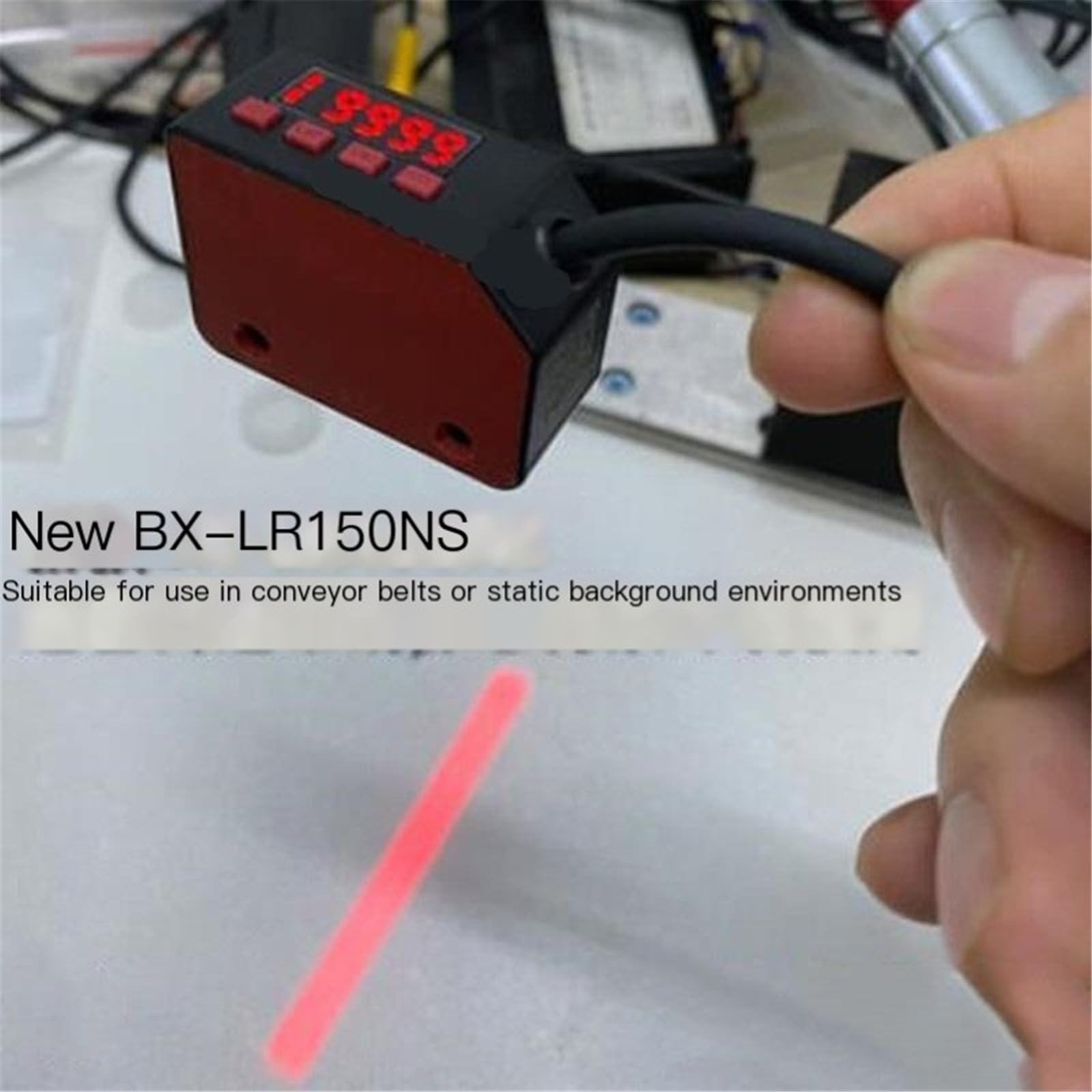 1 x cyfrowy wyświetlacz czujnik fotoelektryczny z rozproszonym odbiciem Czujnik punktowy na duże odległości (BX-LR150NS)