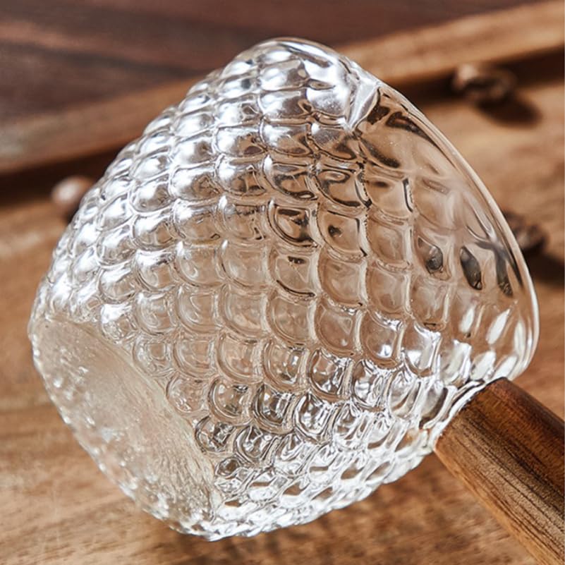 Tasse à lait en verre transparent texturé et pichet multi-usage pour cuisine