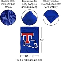Vista 3 de College Flags & Banners Co. Bandera de jardín con logotipo de Louisiana Tech Bulldogs