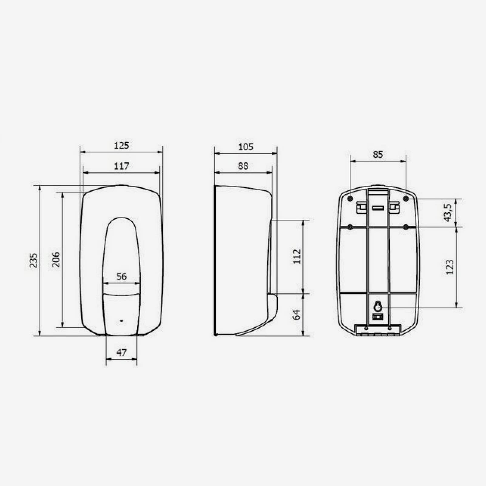 DJG RVS dozownik mydła do wielokrotnego napełniania okienkiem 900 ml