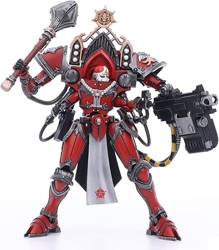 JOYTOY - Figuras de acción 118 Warhammer 40k Mecha Joy Toy Model Toys Red Adepta Sororitas Paragon Warsuit Sister Merewal