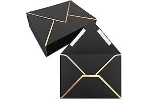 Value Pack of 50 4x6 Envelopes: Black Self-Sealing Envelopes for Effortless Mailing