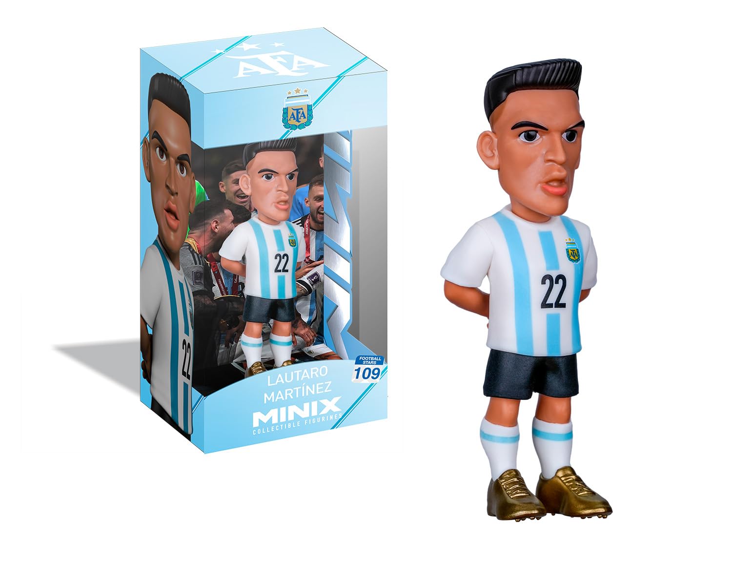 MINIX - Football Stars - World Cup #109 - Argentina - Lautaro Martinez - Collectible Figure 12 cm