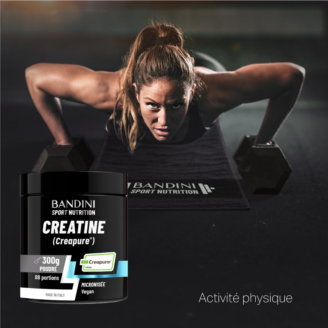 Bandini® Créatine Creapure® Monohydrate en Poudre | Pure Creatine Powder | Prise de Masse Musculaire et Force | Supplément pour l'Entraînement et la Musculation | Pour l'ATP et la récupération