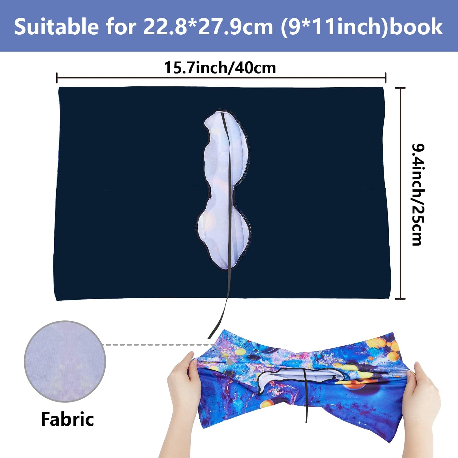 CRASPIRE Star Elastic Book Cover Constellation Galaxy Space Stretchable Reusable Washable Book Protector Large Nylon Protective Covers Notebook Wraps for Hardcover Books Textbook Gift - Image 2