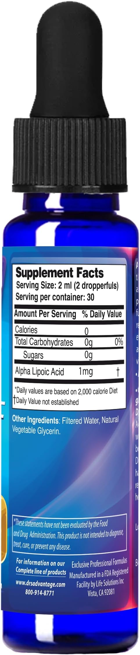 Alpha Lipoic Acid Liquid, 2oz Dropper
